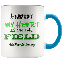 Load image into Gallery viewer, AGL Foundation My Heart is on the Field Coffee Mug